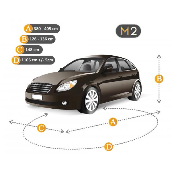 Mazda 2 Hatchback (2003-2015) Plandeka na samochód 3 warstwy "DUST" M2